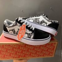 [???_??? แท้] Vans Old Skool Forgotten Bones Black/True White แวนส์โอลสคูล รองเท้าผ้าใบ สินค้าพร้อมกล่อง