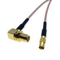 RG316 MCX Female to SMA Female Bulkhead Right Angle 50 Ohm RF Coax Extension Cable Pigtail Coaxial