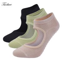 【YD】 Cotton Socks Anti-Slip Breathable Backless Pilates Ballet Ankle Ladies