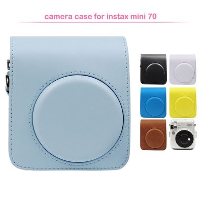 Fujifilm Instax Mini 70เคสกล้องสำเร็จรูปหนัง PU แบบคลาสสิกถุงคลุมกระเป๋า/พีวีซีเคสใสพร้อม Tali Bahu