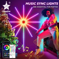 LED Fireworks Light with 5050RGB Smart Bluetooth Light Bar APP Control Music Sync Bedroom Wall Bar Christmas Party Decoration