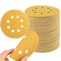 The 10PCS 5 Inch 8 Hole Sandpaper 125mm 60 1000 Grit Yellow Sanding Paper Sanding Discs For Hook And Loop Festool Sander