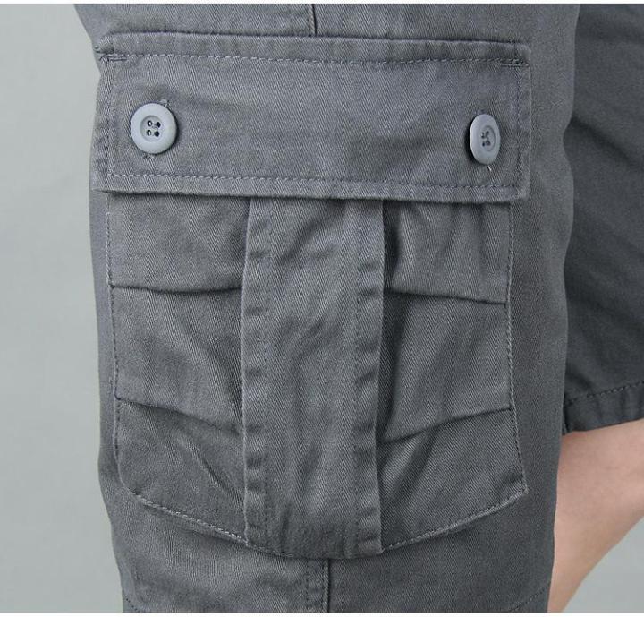 fuguiniao-mens-cargo-กางเกงขาสั้นฤดูร้อนหลายกระเป๋าผู้ชายหลวม-กางเกงกระชับสัดส่วนบางส่วนขนาดใหญ่-overalls