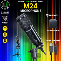 ? GAMING NUBWO M24 CONDENSER MICROPHONE USB ไมโครโฟน คอนเดอเซอร์ แถมขาตั้ง ไมค์ เสียงชัด เสียงดี #M 24