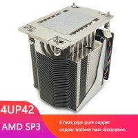 ✥☎☂ COOLSERVER P42 6 Heatpipe CPU Cooler Fan Cooling 4PIN PWM Fan Radiator For AMD SP3 Motherboard CPU Processor Fan Air Cooler