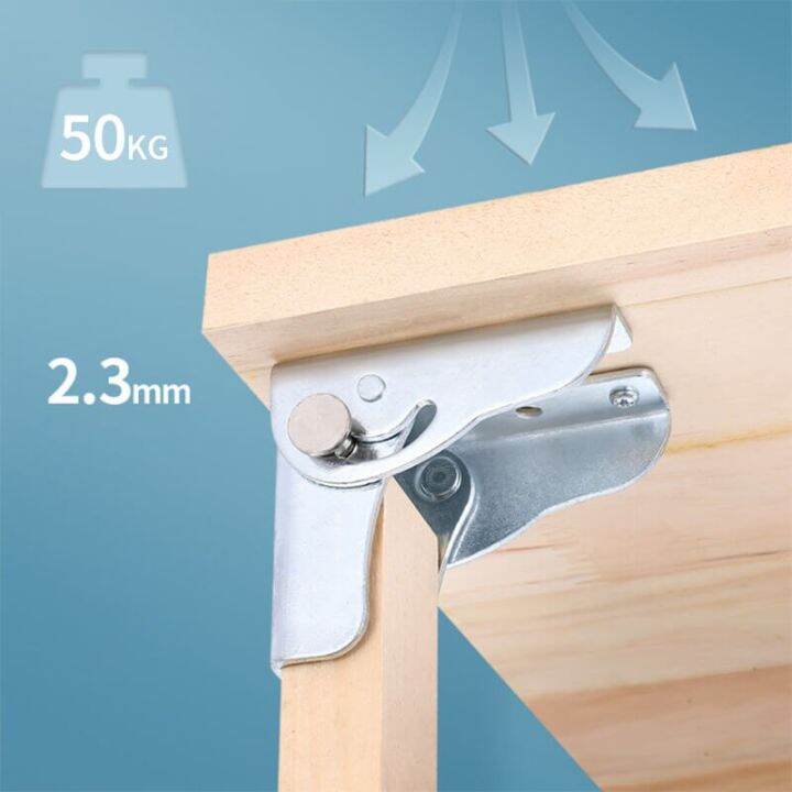 2pcs-90-degree-folding-hinge-table-legs-brackets-fold-feet-for-table-chair-extension-tables-foldable-self-locking-feet-hinges-door-hardware-locks