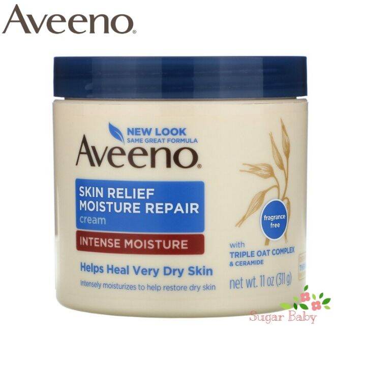 aveeno-active-naturals-skin-relief-moisture-repair-cream-fragrance-free-311-g-ครีมบำรุงผิว-สำหรับผิวแห้งมาก