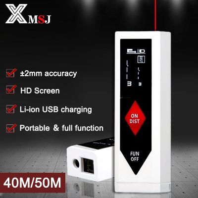 【LZ】✒┇▬  Mini Medidor De Distância A Laser Portátil 40M Medida USB Bateria Recarregável Laser Rangefinder Handheld Infrared Range Finder Tape