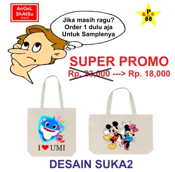 Harga tote bag discount custom