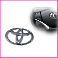 แผ่นป้ายสติ๊กเกอร์ติดรถยนต์ Logo Toyota ติดพวงมาลัย ขนาด 4.2×6.5 cm สิ้นค้าดีมีคุณภาพ  *