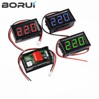 AC 70-500V 0.56" LED Digital Voltmeter Voltage Meter Volt Instrument Tool 2 Wires Red Green Blue Display 110V 220V DIY 0.56 Inch WATTY Electronics