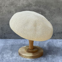 ? Classic Hat Artistic Retro Linen-Like Breathable Beret Womens Spring And Summer Thin French Knitted Bud Pumpkin Hat