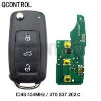 Qcontrol 3 Btcar กุญแจรีโมต434 Mhz สำหรับ3t083720 2c/5fa010413-01สำหรับ Citigo/Fabi/octavia/rapid/Roomster/super/yeti สำหรับ Skoda