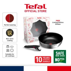 Tefal Ingenio Daily Chef 3-PC (Frypan 24cm + Wokpan 26cm + Basic Handle)  (L7619022) (Cookware set /Non Stick Cookware Set /Pots and Pans/ Set alat  memasak /Kuali /Periuk /Alat memasak tidak melekat)