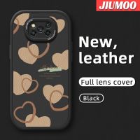 เคส JIUMOO สำหรับ Xiaomi Poco X3 NFC Poco X3 Poco X3 Poco X3 GT กระแสแฟชั่นแบรนด์รูปแบบความรักที่สวยงามเคสโทรศัพท์บางนุ่มหนังซิลิกาเจลสีปกป้องเลนส์จากเคสกันกระแทกตก