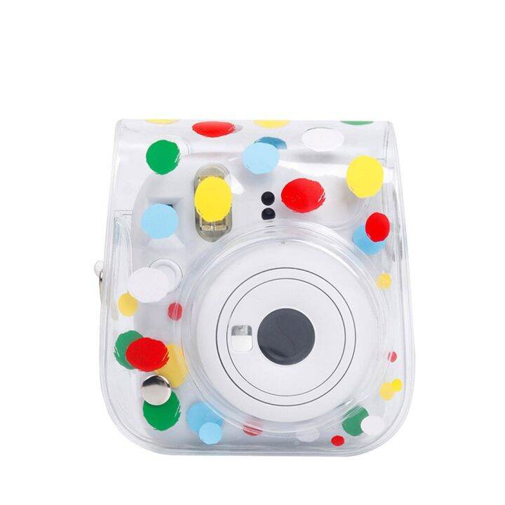 กระเป๋ากล้องสำเร็จรูปสำหรับ-fujifilm-instax-mini-12-11อุปกรณ์เสริมกล้องเคสกรอบใสแบบพกพาพร้อม-tali-bahu