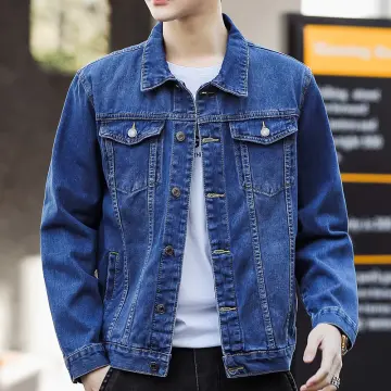 Dropship Men Denim Jacket Spring Autumn Casual Black Blue Coat Mens Slim  Outwear Jackets Business Wear 5XL Solid Cotton Man Coats Hombre to Sell  Online at a Lower Price | Doba