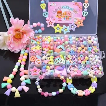 Children DIY Handmade Beads Plum Blossom Box Set Bead Toy Necklace