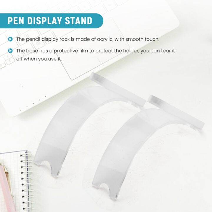 2-pcs-acrylic-electronic-pen-holder-pen-display-stand-pencil-display-holder-fountain-pen-ballpoint-pen-display-rack