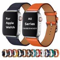 พร้อมส่งจากไทย สีเยอะมาก สายหนัง Apple Watch ใส่ได้ทั้ง 8 series 8/7/6/SE/5/4/3/2/1 มีทั้งขนาด 38/40/41 mm &amp; 42/44/45/49 mm