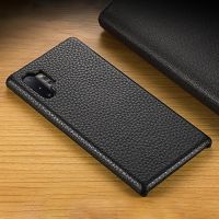 ✢✎✢ Genuine Leather for samsung A70 A40 S9 S10 Note 10 S6 S7 edge Plus Cowhide phone case s20ultra case half pack Litchi pattern