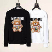 [คลังสินค้าพร้อม] ของแท้ Moschinos เสื้อคลาสสิกผู้ชาย/ผู้หญิงแฟชั่นสไตล์เสื้อแขนยาวผ้าฝ้าย100% สบายๆ Pullovers