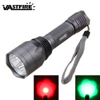 VASTFIRE 10000Lm สีเขียวสีแดง LED ยุทธวิธี250 Yard Hunt ไฟฉายแบบพกพาโคมไฟไฟ Dive Light ไฟฉาย