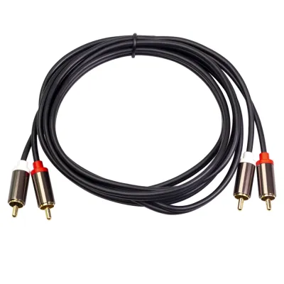 2RCA To 2 RCA Male To Male RCA Audio Cable Gold-Plated Amplifier Audio Cable 1m 3m For Home Theater DVD TV Amplifier CD Soundbox