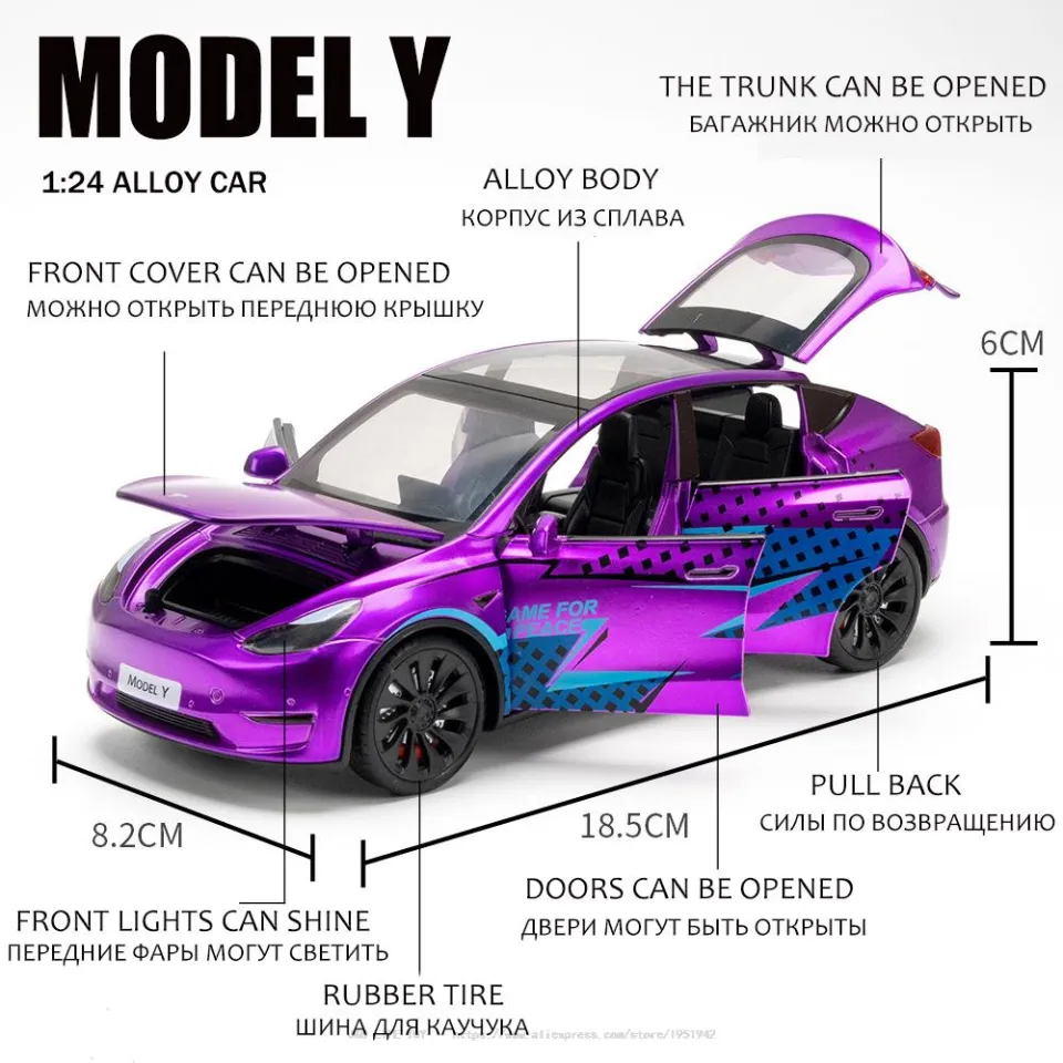 1:24 Simulation Tesla Model 3 Y Roadster Alloy Autos Spielzeug Diecast  Fahrzeuge Metall Modell Auto Dekoration für Kinder Geschenk Junge Spielzeug