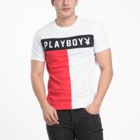 PLAYBOY  เสื้อยืด  ชาย ลิขสิทธิ์แท้ รุ่น  P1MT229TB121WH