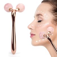 3D Face Lift Bar Jade Roller Eye Facial Massager Energy Stick 360 Rotate Hand Operated Facial Slimming Beauty Skin Care Tools