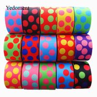 1.5" 38mm 10 yards polka dots printed grosgrain ribbons DIY hair bows handmade materials MD19012601 Gift Wrapping  Bags