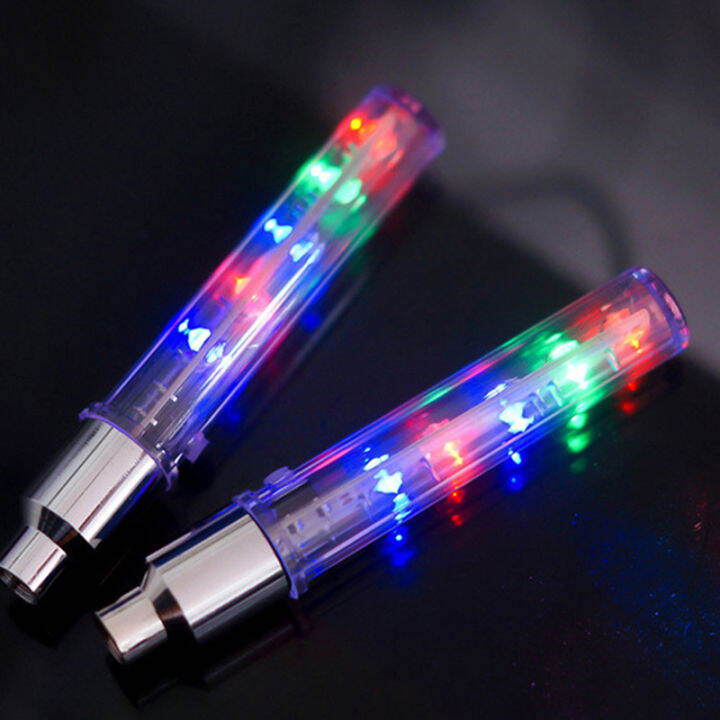 gude001จักรยาน2ชุด-waterproof5led-จักรยานไฟขอบสำหรับซี่วาล์วยางล้อ