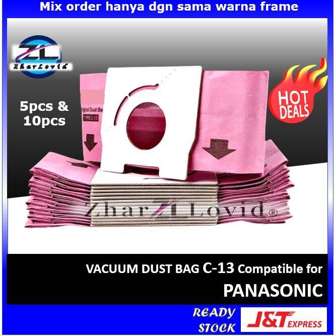Panasonic Vacuum Cleaner Dust Bag Pack Type C13 OEM Filter Penapis