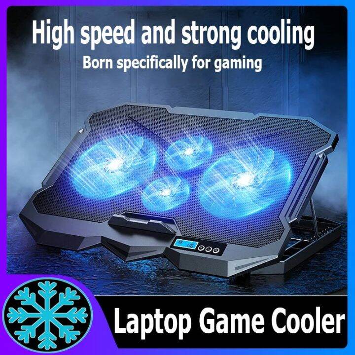 17Inch Gaming Laptop Cooler Led Screen Two USB Port Seven Speed Height