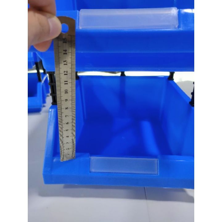 กล่องอะไหล่-กล่องใส่เครื่องมือขนาด25-22-12ซม-q2-กล่องพลาสติกวางซ้อนกัน-กล่องอุปกรณ์-ชั้นวางสต็อกสินค้า-กระบะพลาสติกซ้อนได้
