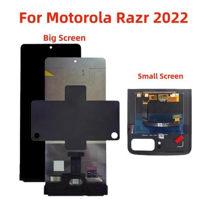 สำหรับ Motorola Razr 2022 XT2251-1ชิ้นส่วนจอสัมผัสแอลซีดีของเครื่องแปลงดิจิทัลสำหรับการแสดง Razr3 Motorola Razr Gen 3