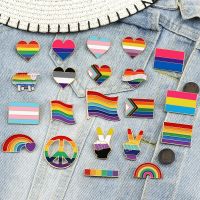hot【DT】 LGBTQ Custom Enamel Pins Lesbian Gay Flag Brooch Pansexual Asexual Bisexual Transgender Badge Jewelry