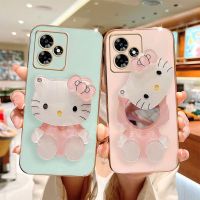 สำหรับ Realme C51 C53เคสโทรศัพท์ NFC 2023แฟชั่นใหม่เคสนิ่มชุบพร้อม RealmeC53ปลอกโทรศัพท์มือถือกระจกแต่งหน้าน่ารัก