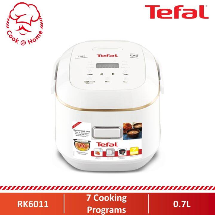 Tefal Mini Rice Cooker Fuzzy Logic w/Spherical Pot 0.7L RK6011 Lazada Singapore