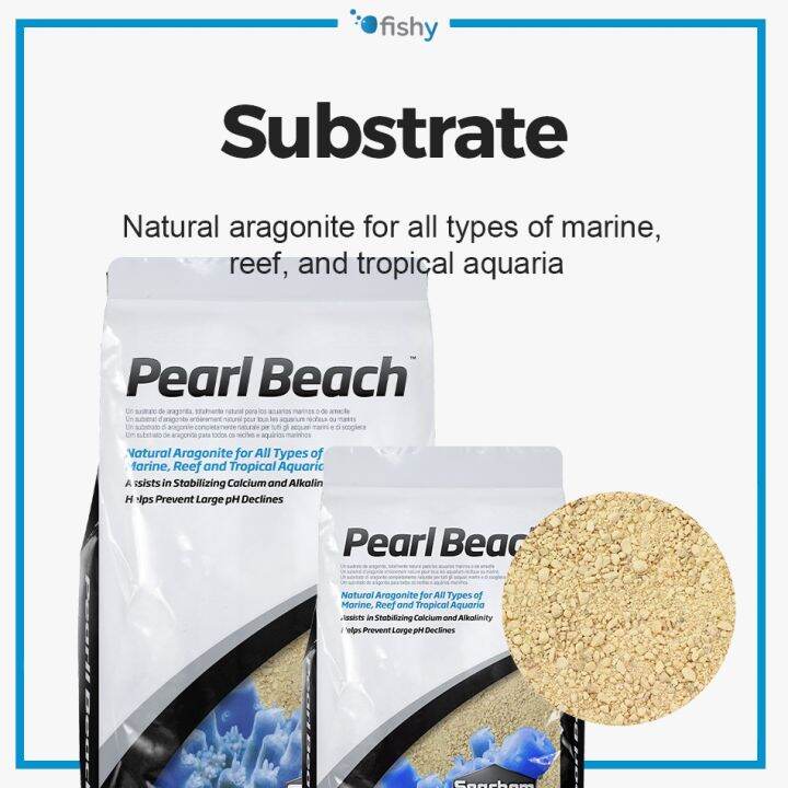 【COD】 Seachem Pearl Beach (Aragonite) Aquarium Reef Sand Substrate