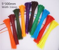 100pcs/bag 8 Color 5*300mm width 3.6mm Self-Locking Nylon Wire Cable Zip Ties Cable Ties Organiser Fasten Cable