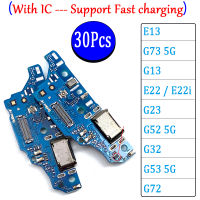 30Pcs ใหม่สำหรับ Motorola Moto G13 G23 G32 G52 5G E13 USB ชาร์จพอร์ตไมโครโฟน Dock Connector Board Flex Cable Repair