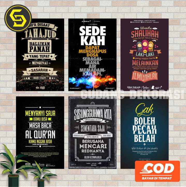 Bisa Cod Hiasan Dinding Poster Kayu Quotes Kata Motivasi Wall Decor