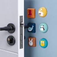 Door handle anti-collision pad wall stickers refrigerator knock stickers home mute thickened silicone door suction toilet handle door stickers