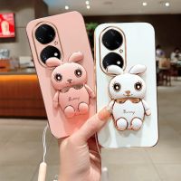 Philander SHOP เคสสำหรับหัวเหว่ยรูปขาตั้งโทรศัพท์กระต่ายน่ารัก,P40 P50 P30 P20 Pro Lite ฝาหลังนุ่มมีขาตั้ง