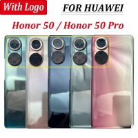 สินค้าใหม่เหมาะสำหรับ Huawei Honor 50 Pro เคสกระจกฝาหลังปิดโทรศัพท์ด้านหลังเคสอะไหล่ Honor 50เคสหลังพร้อมเลนส์กล้องถ่ายรูปสติกเกอร์