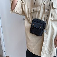 [Baozhihui]แฟชั่น U Nisex ผ้าใบกระเป๋าสะพายเกาหลีสีทึบนักเรียนโทรศัพท์กระเป๋าซิปง่ายขนาดเล็ก Messenger ได้ C Rossbody กระเป๋ามินิ