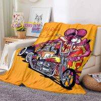 Cartoon Rat Fink Series Printed Blanket Flannel Blanket Bed Throw Soft Cartoon Printed Bedspread Bedspread Sofa Blanket