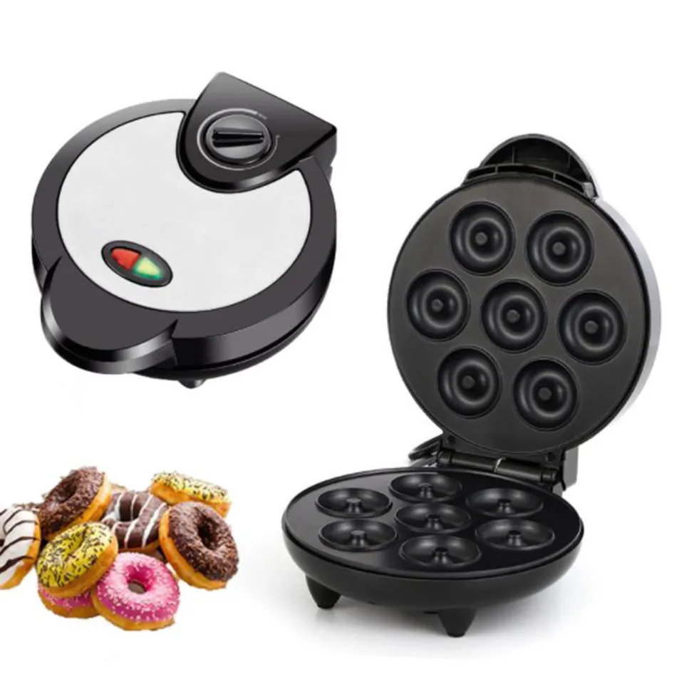 LZ】✳☈❒ Mini antiaderente Donut Maker Machine Baking Tool Sobremesas Marcas  Waffle Sanduíche Ferro Máquina de alimentos para padaria Café Loja Uso  doméstico